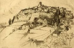 Lot of Three Architectural Views: John Taylor Arms (American, 1887-1953),Saint Paul, Alpes Maritimes